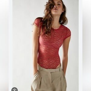 Free People Scarlet Lace Bodysuit